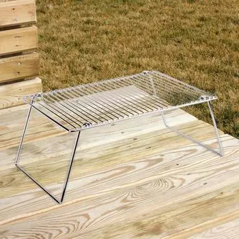 Складной костровый гриль Многофункциональная стойка для костра Решетка для барбекю для приключений на свежем воздухе Походы Кемпинг