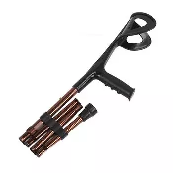 Складной костыль с регулировкой высоты, нескользящий, алюминиевый сплав, трость для ходьбы, цвет кофе