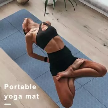 Складной коврик для йоги из ТПЭ, утолщенный противоскользящий напольный коврик для упражнений, экологически чистый пенопластовый коврик для пилатеса высокой плотности S зелёный