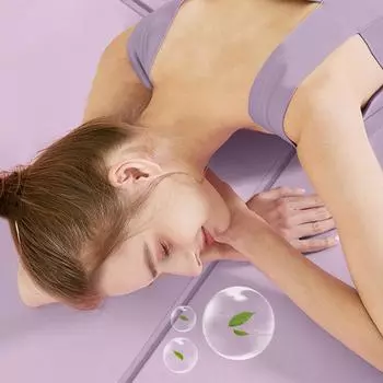 Складной коврик для йоги, складной коврик для пилатеса из ТПЭ, нескользящий коврик для тренировок, портативный коврик для упражнений серый