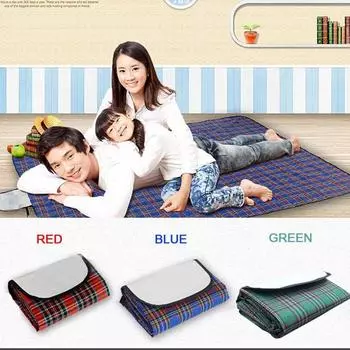Складной коврик для кемпинга, коврик для кемпинга, пляжный пикник, многопользовательский, водонепроницаемый, спальный, влагостойкий, плед 150 x 80 синий