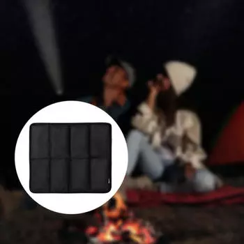 Складной коврик для кемпинга, подушка для отдыха на открытом воздухе, удобное портативное сиденье для занятий спортом в парке чёрный