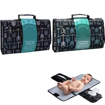 Складной коврик для пеленания на открытом воздухе, переносной коврик для пеленания для путешествий, сумка для матери и ребенка One Size синий