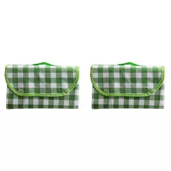 Складной коврик для пикника из водонепроницаемой ткани Оксфорд, пляжный коврик для кемпинга (Зеленый 150x200см)