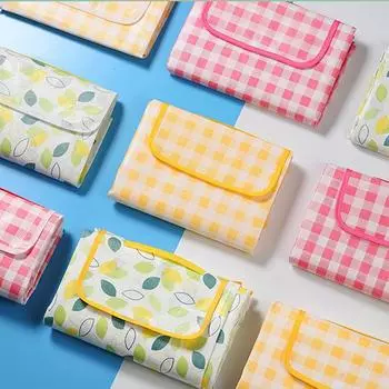 Складной коврик для пикника, влагостойкий коврик, коврик для палатки на природе, коврик для лужайки, коврик для пикника, весенний коврик для кемпинга на открытом воздухе 100 * 150 type розовый