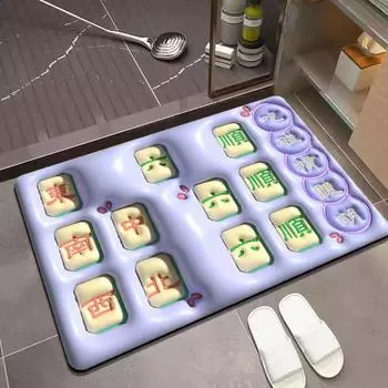 Складной коврик для пола в ванной из диатомовой грязи, коврик для грязных ног на кухне, такой же, как и для ванны, нескользящий коврик 40 * 60Cm Diatom Mud