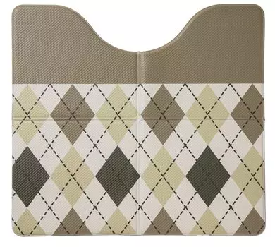 Складной коврик для унитаза FUJIEI Whip Lite 60 x 55 см, коричневый, моющийся, антибактериальный, устойчивый к плесени, коврик для унитаза, жевательный, остается на месте, толстый