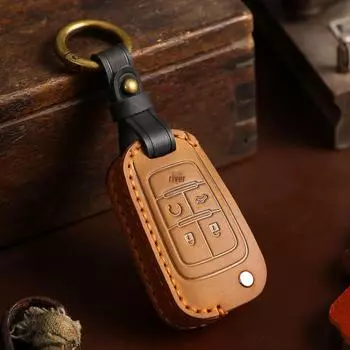 Складной кожаный чехол для автомобильного ключа ручной работы для Buick и Chevrolet