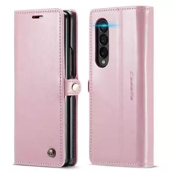 Складной кожаный чехол со слотом для карт для Samsung Galaxy Z Fold4 Fold 4 Fold3 Fold 3 5g, сумка для мобильного телефона с защитой от отпечатков пальцев, принципиально for Samsung z fold 3 чёрный