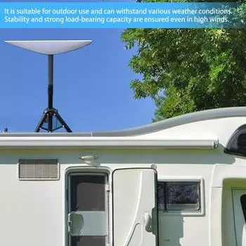 Складной кронштейн для спутникового ресивера для V2 Starlink, устойчивый к ржавчине, атмосферным воздействиям, большой грузоподъемный подшипник для аксессуаров Starlink, крепление для балкона автодома чёрный