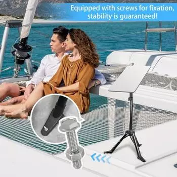 Складной кронштейн для спутникового ресивера для V2 Starlink, устойчивый к ржавчине, атмосферным воздействиям, большой грузоподъемный подшипник для аксессуаров Starlink, крепление для балкона автодома чёрный