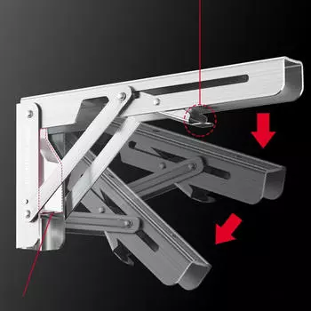 Складной кронштейн треугольная стойка настенная DIY Heavy Duty для складного стола 10inch