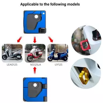 Складной крючок для хранения скутера, многофункциональная вешалка, алюминиевый крючок, экономящий место, складной крючок для скутера B золотой