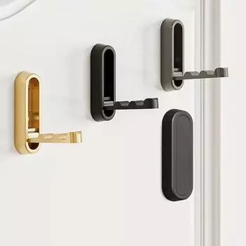 Складной крючок для одежды, без каламбуров, большой грузоподъемный, складной, прочный, полотенца, рюкзаки, сумки, вешалка, ванная, гардероб, кухня 1pc чёрный