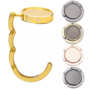 Складной крючок для сумки с магнитом, противоскользящий дизайн, универсальная совместимость, экономящий место металлический крючок для сумки, вешалка для кошелька чёрный