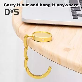 Складной крючок для сумки с магнитом, противоскользящий дизайн, универсальная совместимость, экономящий место металлический крючок для сумки, вешалка для кошелька светло-серый