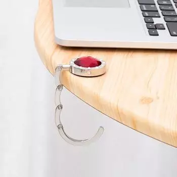 Складной крючок для сумки с магнитом, противоскользящий дизайн, универсальная совместимость, компактный портативный кошелек светло-синий