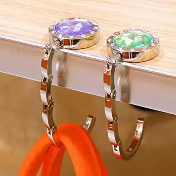 Складной крючок для сумки с магнитом, противоскользящий дизайн, универсальная совместимость, компактный портативный крючок для вешалки сумочки темно-красного