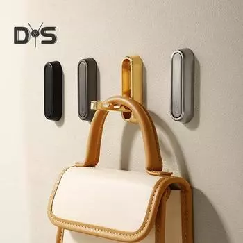 Складной крючок, не требующий клея, настенный, с большой грузоподъемностью, противоскользящий, вешалка для сумок и одежды, простая установка, настенный крючок для организации дома и в общежитии чёрный