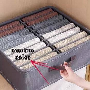 Складной куб для хранения вещей с 16 отделениями, двухрядный тканевый разделитель, экономит место в спальне и прачечной, складывается, легко собирается серый