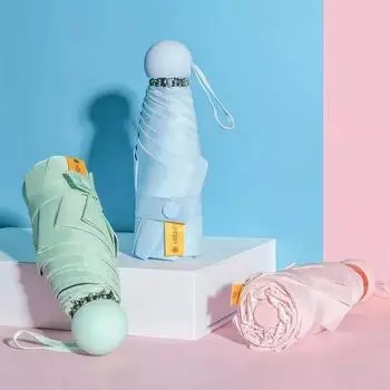 Складной легкий мини-зонт для женщин от дождя, портативный дорожный капсульный складной женский зонт, ветрозащитные зонты, зонтик