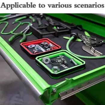 Складной магнитный лоток для деталей, двойной магнит, небольшой держатель для оборудования, лоток для инструментов, винты, гайки и болты оранжевый