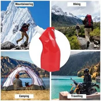 Складной мешок для воды 450 мл, пищевой класс, не содержит BPA, герметичный, легкий, гибкий, бутылка для воды, товары для кемпинга