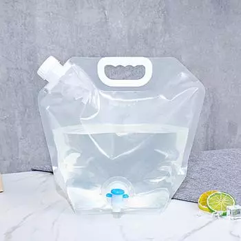 Складной мешок для воды 5 л/10 л, экологически чистый, многоразовый, портативный, стильный, легко наливаемый, складной резервуар для воды, товары для походов 5L синий