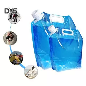 Складной мешок для воды для кемпинга и пешего туризма, контейнер для хранения гидратационного пакета 10L синий
