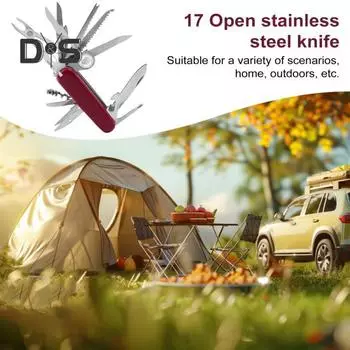 Складной многофункциональный резак 17 в 1 карманный универсальный плоскогубцы открывалка для бутылок из нержавеющей стали пила отвертки для кемпинга выживания охоты рыбалки походов красный