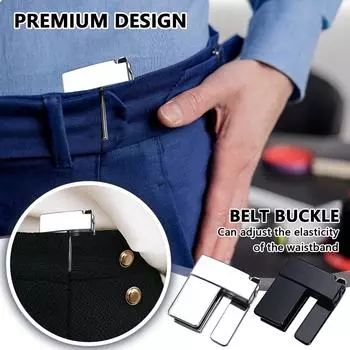 Складной многофункциональный зажим для ремня, регулируемый размер брюк, инструмент для ремня One Size чёрный