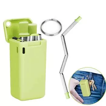 Складной многоразовый складной соломенный брелок из нержавеющей стали складной Ultimate Premi