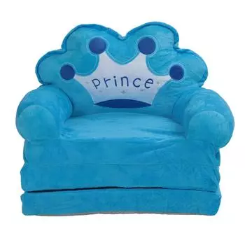 Складной мультяшный стул Lovely Crown многофункциональный складной детский сад диван для чтения синий 3