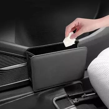 Складной мусорный бак для боковой двери автомобиля, многофункциональный ящик для хранения из искусственной кожи, автомобильный органайзер, подвесная сумка для хранения на спинку сиденья, мусорное ведро вино красного