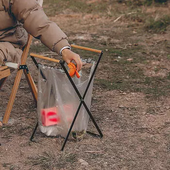 Складной мусорный бак для пикников белый