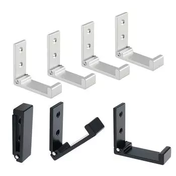 складной настенный крючок, скрытый крючок для полотенец, крючок из нержавеющей стали для дома, кухни, ванной комнаты, матовая черная вешалка для полотенец чёрный