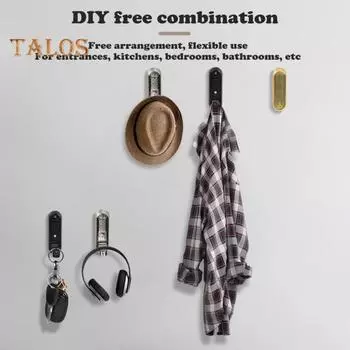 Складной настенный крючок-вешалка для одежды Прочная конструкция Выдерживает большие нагрузки Простая установка Поворотный на 90 градусов Прочный настенный крючок A