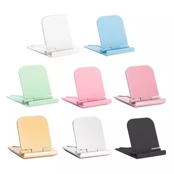 Складной настольный держатель для телефона ABS Mini Stand Мобильная подставка для смартфона Универсальная поддержка для iPhone U4C0 black-1pcs