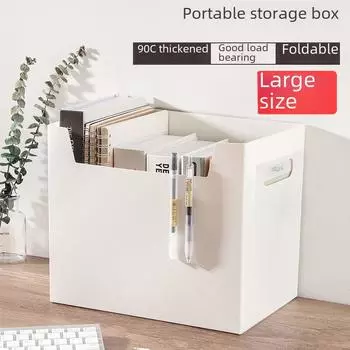 Складной настольный органайзер для книг и файлов - ящик для хранения папок и мелочей формата А4 Blue (Large)