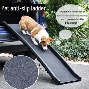 Складной нескользящий пандус для собак средних и крупных пород газон зеленый