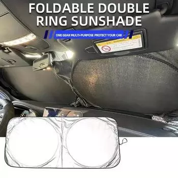 Складной новый солнцезащитный козырек для автозапчастей, удобный для хранения, щиток для переднего окна автомобиля, лобовое стекло с защитой от УФ-излучения, многофункциональный солнцезащитный козырек 150X70 см, уникальный 150*70cm