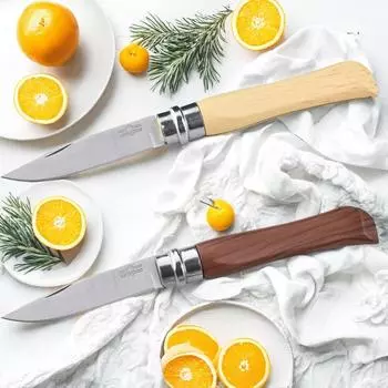 Складной нож для фруктов из нержавеющей стали, портативный карманный нож с деревянной ручкой, кухонный нож для чистки овощей и фруктов, идеальный нож для фруктов и овощей