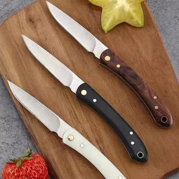 Складной нож для фруктов из нержавеющей стали, кухонные ножи для чистки овощей и фруктов, рыболовный резак, карманный нож для барбекю на открытом воздухе