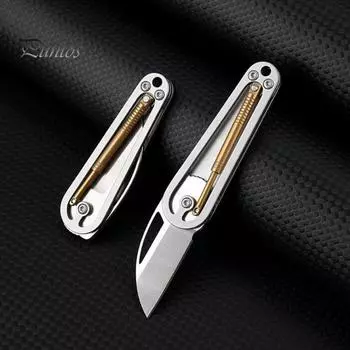 Складной нож из нержавеющей стали, прочное острое лезвие, карманный нож, для упаковки, почтовых ящиков, открывающихся, мини, портативный, складной, режущий инструмент серебряный