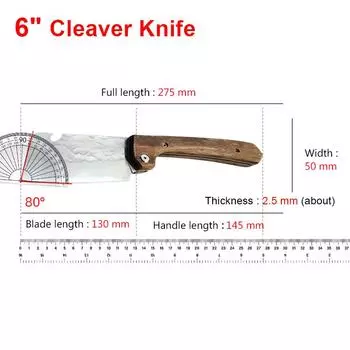Складной нож-тесак, кованый кухонный нож из нержавеющей стали, нож для нарезки мяса, рыбы, фруктов, нож для обвалки мяса, кухонные принадлежности
