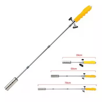 Складной огнемет для травяных пожаров Многофункциональная паяльная лампа для травы Удлиненный факел серебряный