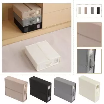 Складной оконный ящик для хранения на молнии из Оксфорда для простыней, пододеяльников и подушек One Size бежевый