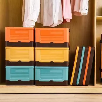 Складной органайзер для хранения вещей Bo Organizer Органайзеры большой емкости Игрушки Одежда Закуски Книги Обувь Пластиковые ящики для домашнего сада Организация s синий