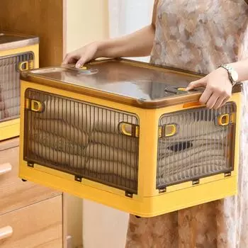 Складной органайзер для шкафа, штабелируемый органайзер для мелочей на колесах, для хранения книг, закусок, игрушек