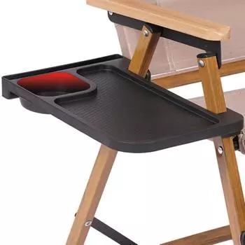 Складной откидывающийся зажим на боковой стороне стола портативный складной расслабляющий стул держатель для напитков многоцелевой ПП для кемпинга патио стул чёрный